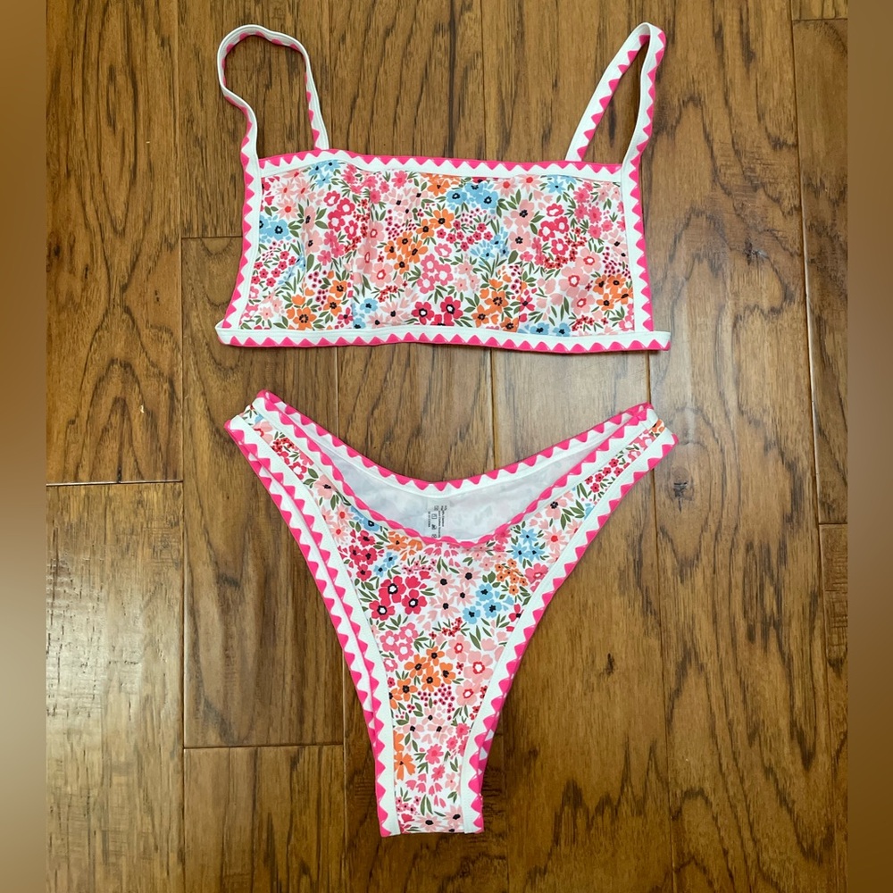 Pink Floral Bikini